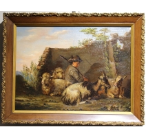 Tableau "Berger et chèvres"