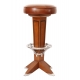 Tabouret de bar Canoe, cuir vintage