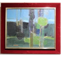 Tableau "Composition abstraite" signé BODJOL