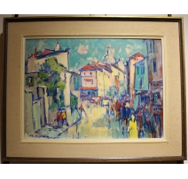 Tableau "Montmartre Paris" signé Ch. MARTIN