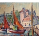 Tableau "Honfleur Normandie" signé Ch. MARTIN