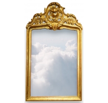 Miroir style Louis XV FUNK en bois doré sculpté