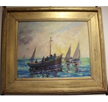 Tableau "Newport" signé Roy M. ROPP