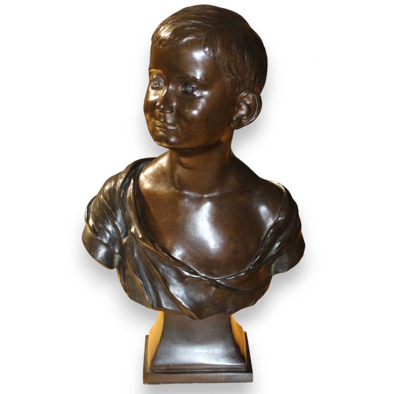 Bronze "Buste d'enfant" signé A. LOEHER 1901