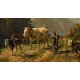 Tableau "Fille et vaches" signé Ch. HUMBERT 1865