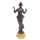 Bronze Femme socle en marbre beige