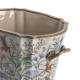 Cache-pot ovale en porcelaine fleurs