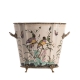 Cache-pot ovale en porcelaine Diamant de Gould