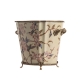 Cache-pot ovale en porcelaine colibri