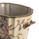 Cache-pot ovale en porcelaine colibri