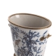 Cache-pot ovale en porcelaine oiseau