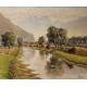 Tableau "Le Rhône" signé BRILO