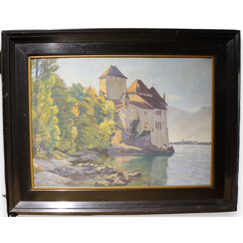 Tableau "Château de Chillon" non signé