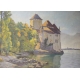 Tableau "Château de Chillon" non signé