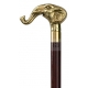 Walking stick with golden brass knob "Horse"