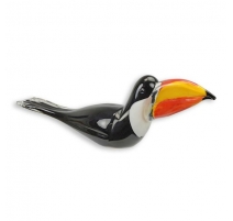 Sculpture en verre soufflé Toucan