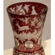 Vase en verre de Bohème rouge Chasse