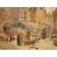 Tableau "Marché" signé Alfr. VAN NESTE