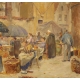 Tableau "Marché" signé Alfr. VAN NESTE