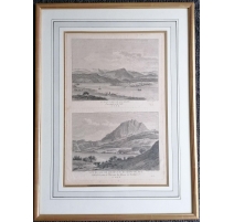 Gravure "VUE DU LAC DE LUCERNE" par PERIGNON