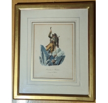 Gravure "Chasseur de Chamois" par LORY