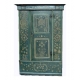 Painted cupboard, green. Dated