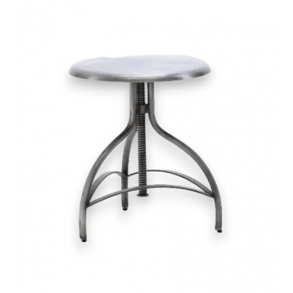 Tabouret en aluminium brossé