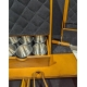 Bar portable en cuir jaune