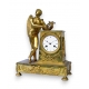 Empire clock, gilt bronze.