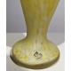 Vase en verre peint "Art Nouveau" signé LEG