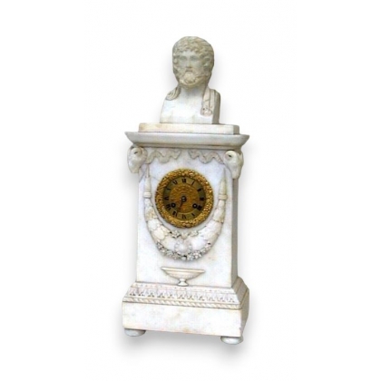 Empire clock white marble.